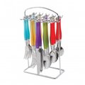 Gibson Gibson 105913.20 Santoro Stainless Steel Flatware Set with Hanging Rack; 20 Piece 105913.2